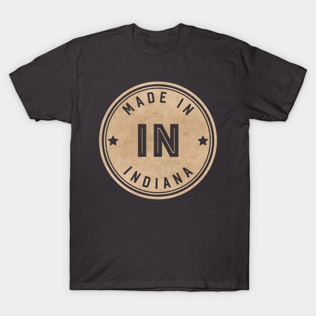 Made In Indiana IN State USA T-Shirt by Pixel On Fire